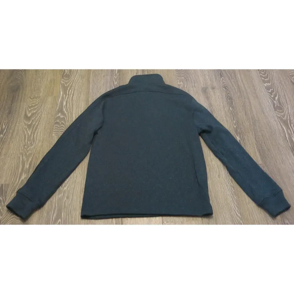 Banana Republic Quarter Zip Shirt Mock Neck Size M Men Long Sleeve Black Green